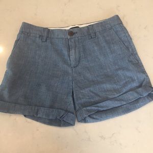 Banana Republic blue chambray shorts. Size 2.